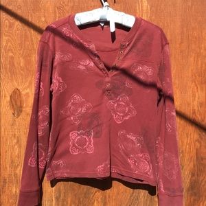 Columbia long sleeved cotton button down top